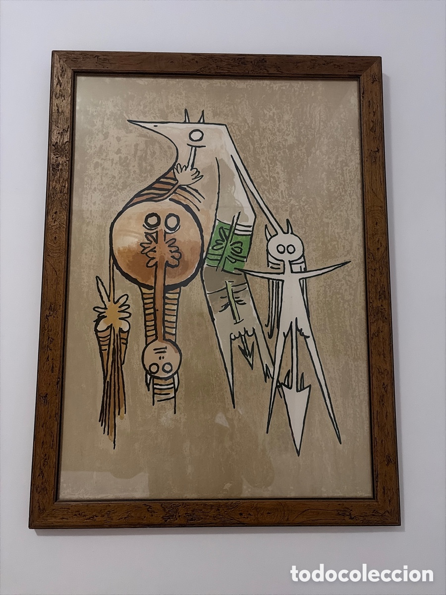 Arte: Litograf&iacute;a titulada &rdquo;Meta de Chang&oacute;&rdquo; del reconocido artista cubano Wifredo Lam
