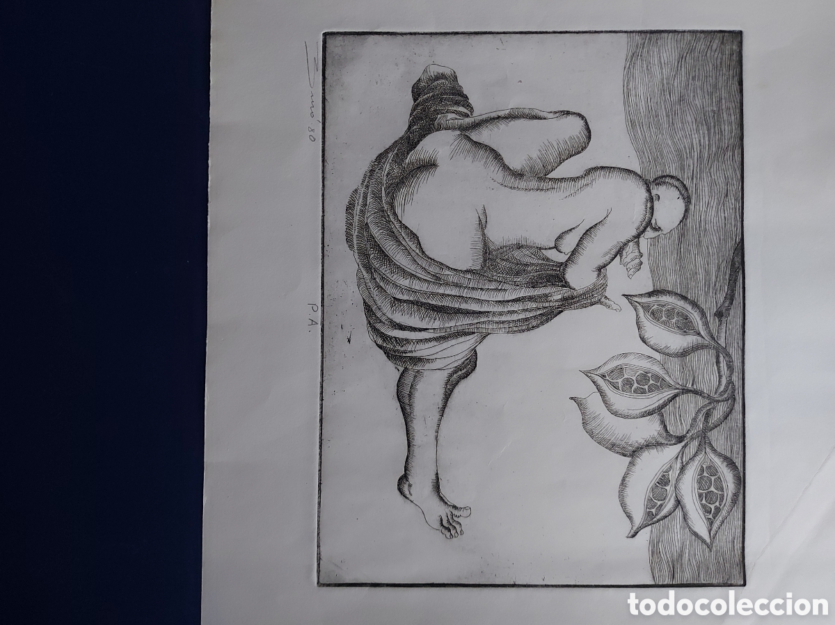 Arte: CARLOS BURO PERSONAJE RECOGIENDO FRUTAS