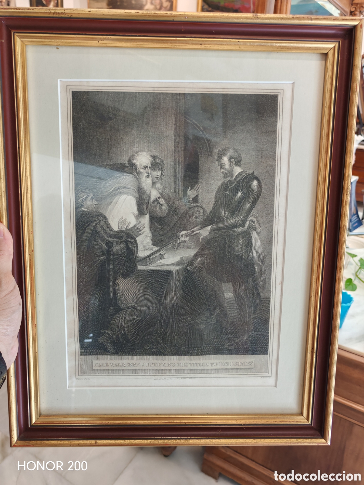 Arte: Grabado - La Historia de Inglaterra, David Hume - James Fittler 1795