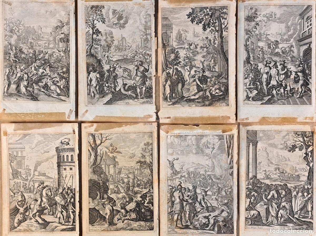 Arte: Ocho grabados originales de Ovidio &ndash; P. Philippe sculpsit (s. XVII&ndash;XVIII)
