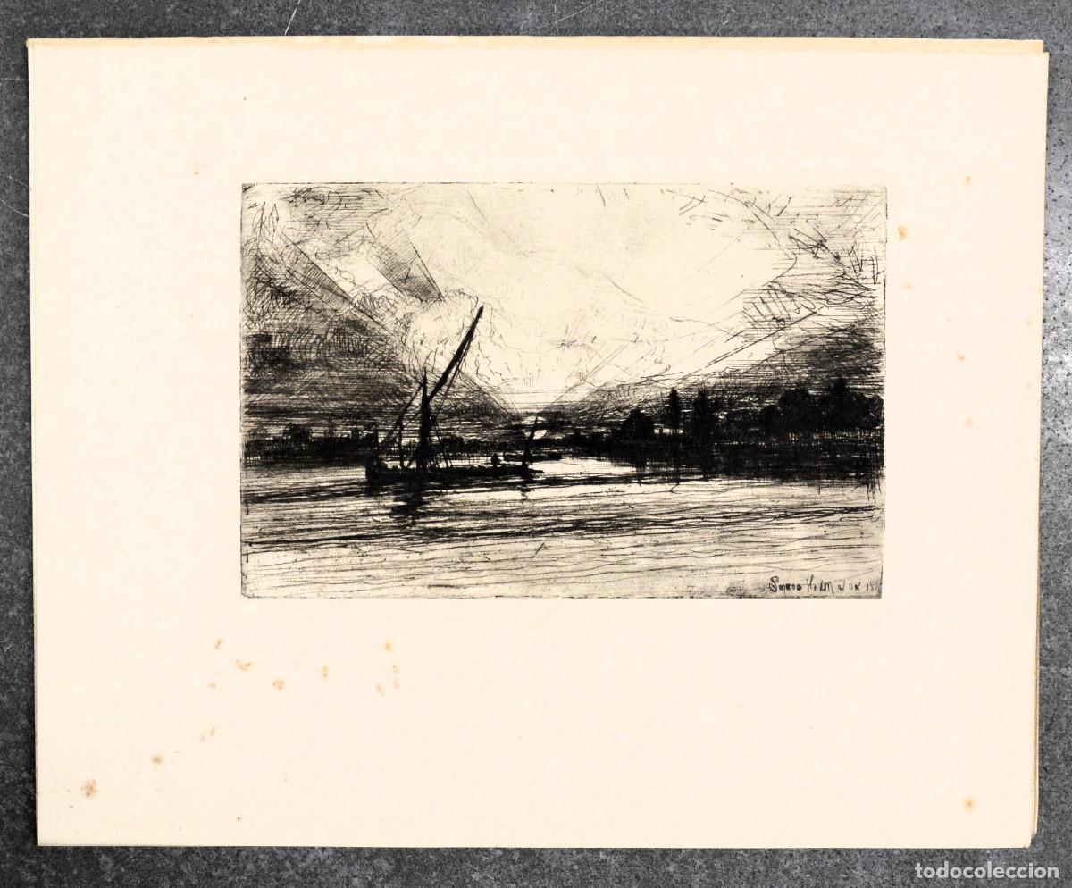 Arte: Colecci&oacute;n de 16 aguafuertes originales de Francis Seymour Haden. A collection of 16 original etching