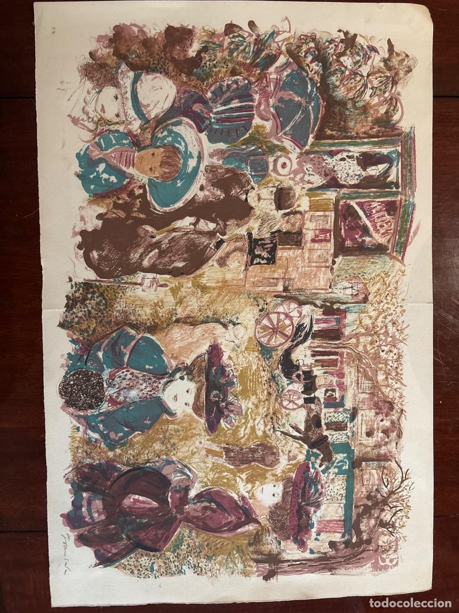 Arte: Grabado Emilio Grau Sala &ldquo;Le kioske &agrave; journaux&rdquo; (1974)