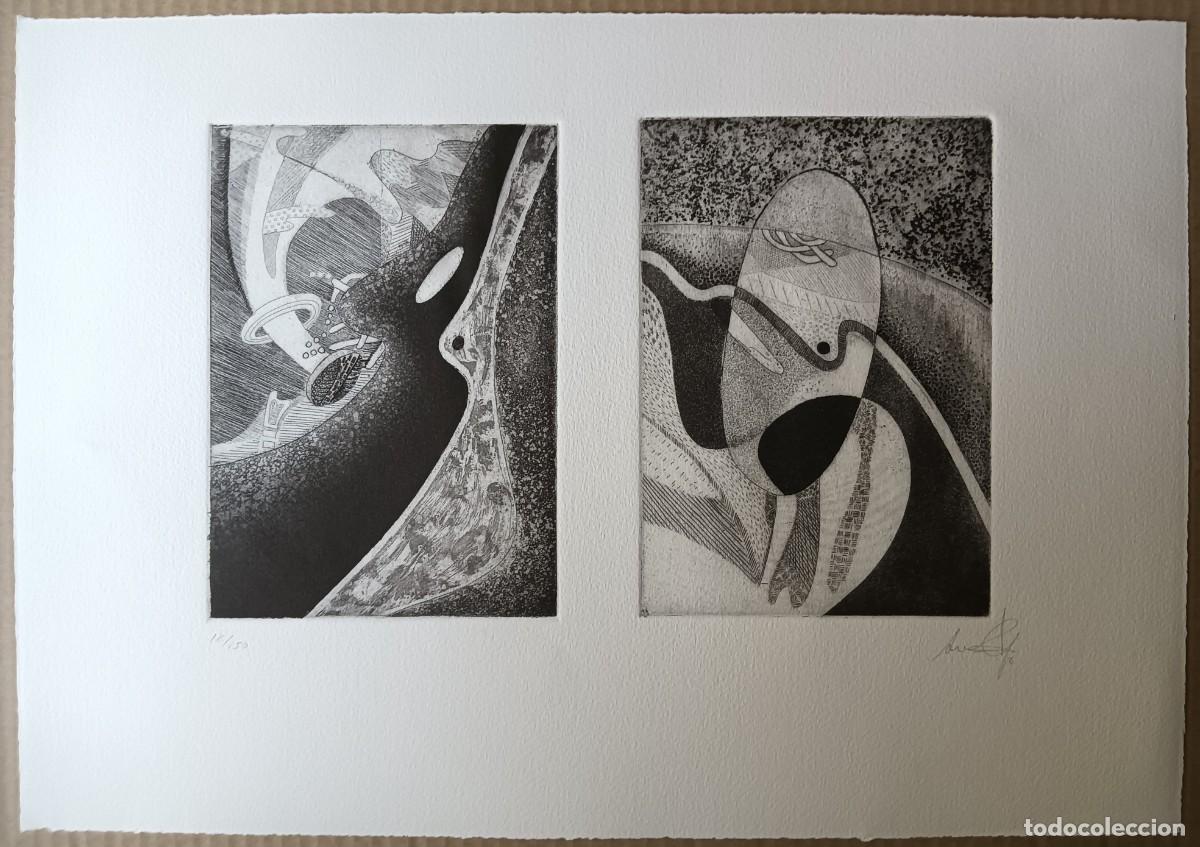Arte: Desconocido (Creo Amadeo Gabino) grabado 2planchas 20x14 en papel 35x50cms firma l&aacute;piz y 12/150 Perf