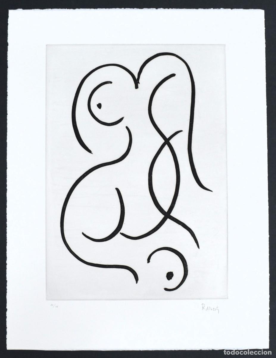 Arte: Rafael Alberti. (1902 - 1999). Sin t&iacute;tulo. Aguafuerte original.