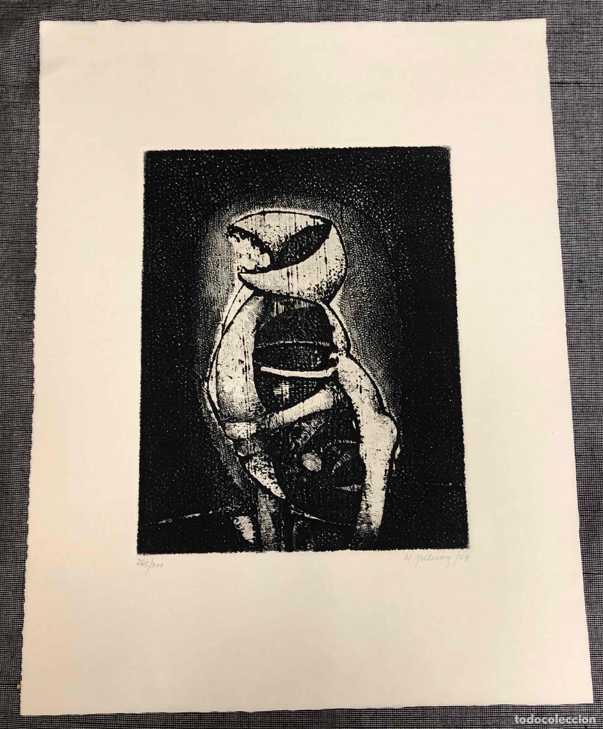 Arte: GRABADO AGUAFUERTE DE LA ARTISTA PORTORIQUE&Ntilde;A NATIVIDAD GUTIERREZ. FIRMADO A LAPICERO. A&Ntilde;O 1973