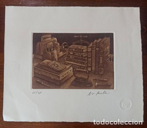 Arte: GRABADO AL AGUAFUERTE DE JORGE PERELL&Oacute;N, FIRMADO. 75 ejemplares (n&ordm;61/75)