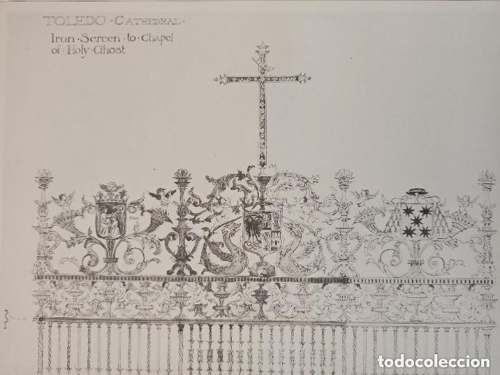 Arte: GRABADO ORNAMENTACI&Oacute;N RENACENTISTA, REJA CATEDRAL DE TOLEDO, DETALLES, 1893, PRENTICE