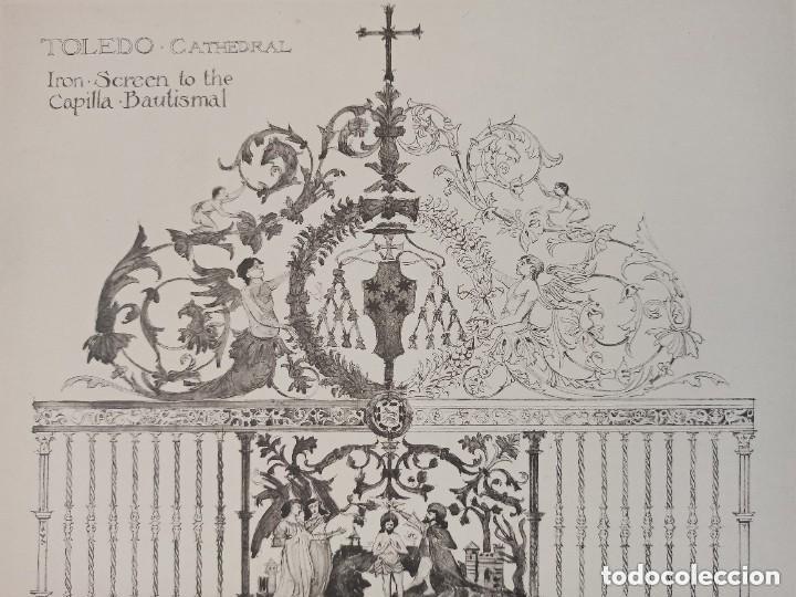 Arte: GRABADO ORNAMENTACI&Oacute;N RENACENTISTA, REJA C. BAUTISMAL CATEDRAL DE TOLEDO, DETALLES, 1893, PRENTICE