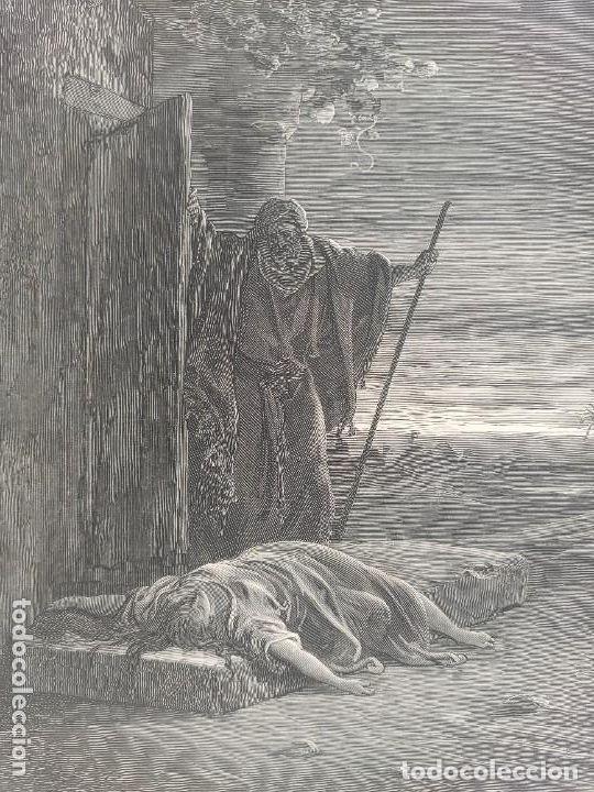 Arte: GRABADO RELIGIOSO, DOR&Eacute;-PISAN, LA MUJER DEL LEVITA ULTRAJADA, ORIGINAL, LONDRES,1880, GRAN TAMA&Ntilde;O