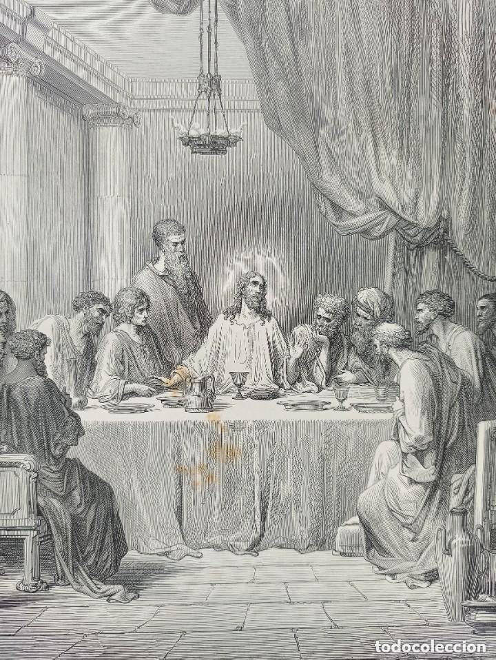 Arte: GRABADO RELIGIOSO, LA &Uacute;LTIMA CENA, DOR&Eacute;- BERTRAND, ORIGINAL, BARCELONA,1884, GRAN TAMA&Ntilde;O