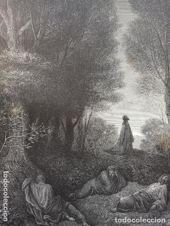 Arte: GRABADO RELIGIOSO,ORACION MONTE LOS OLIVOS, DOR&Eacute;- PANNEMAKER, ORIGINAL, BARCELONA,1884, GRAN TAMA&Ntilde;O