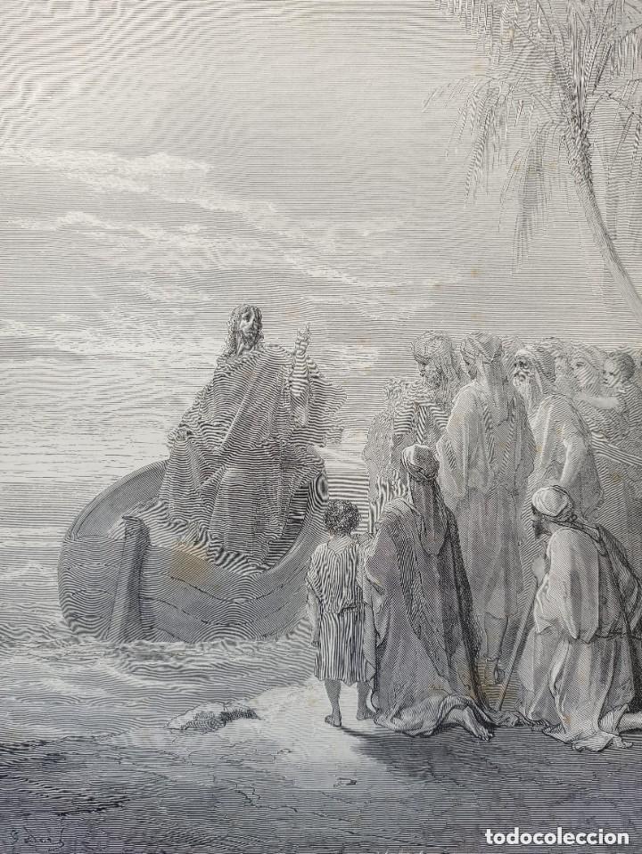 Arte: GRABADO RELIGIOSO, DOR&Eacute;-HILDIBRANN,JESUS MAR GALILEA, BARCELONA,1884.GRAN TAMA&Ntilde;O
