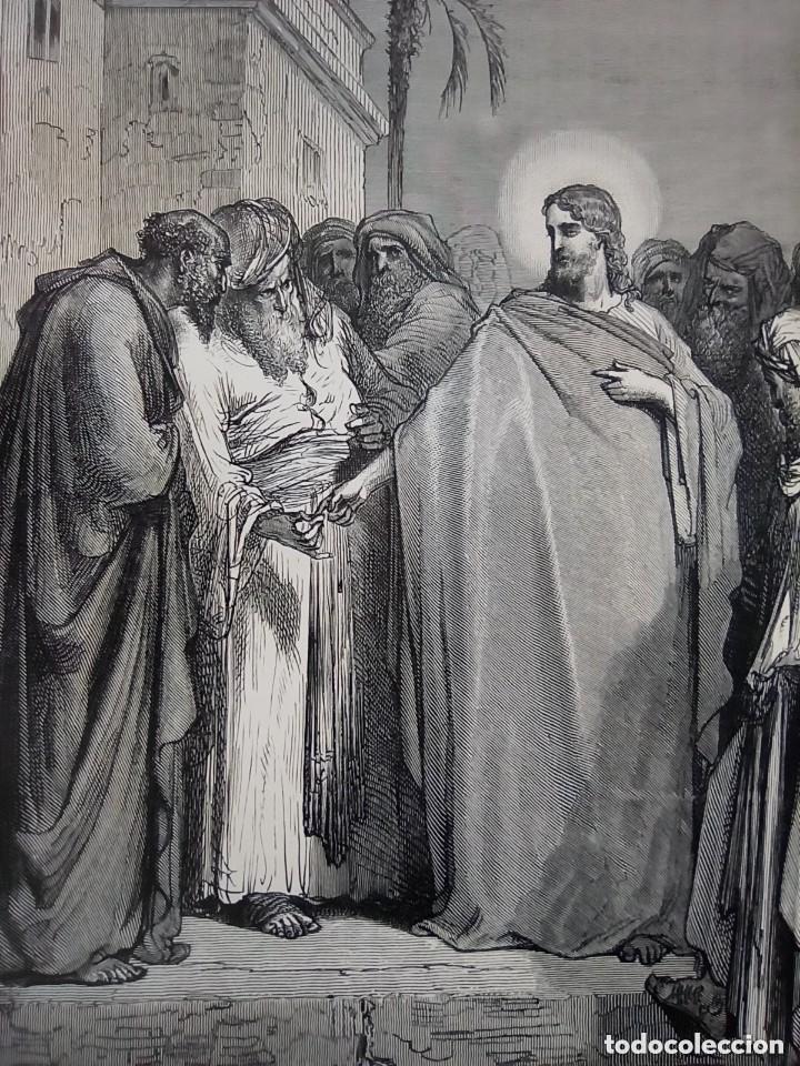 Arte: GRABADO RELIGIOSO, EL DINERO DE CESAR, DOR&Eacute;-GAUCHARD, ORIGINAL, BARCELONA,1884, GRAN TAMA&Ntilde;O