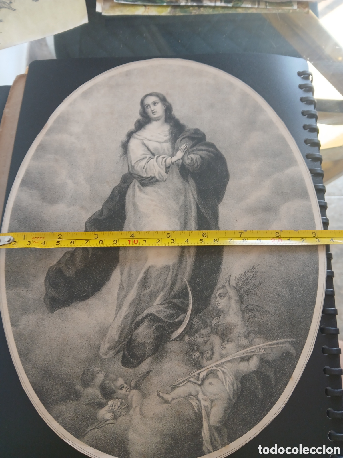 Arte: Grabado virgen antiguo - Foto 3