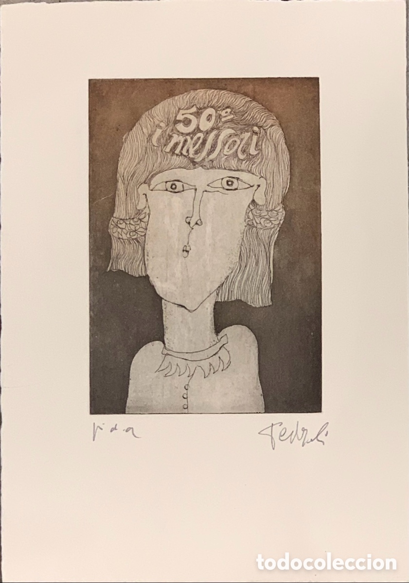Arte: PEDROLI (Milan, 1932). &ldquo;50&deg; i messoril&rdquo;. Grabado PA.