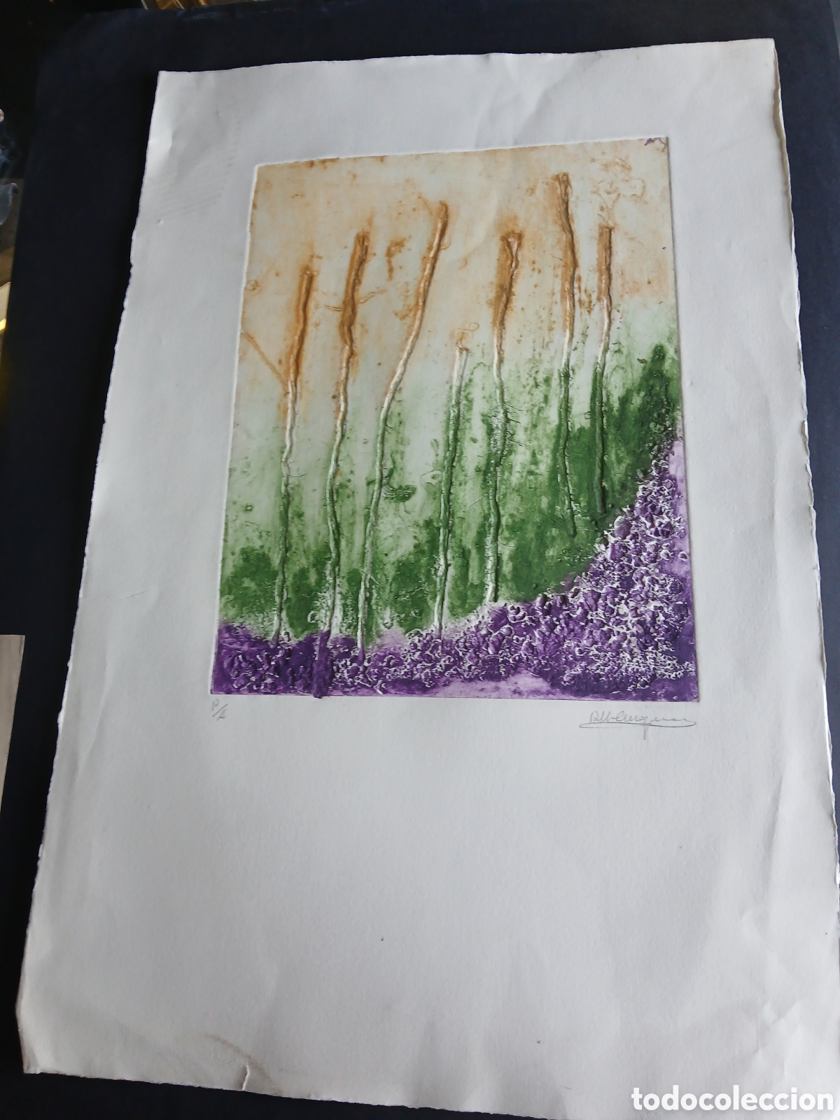 Arte: Grabado firmado por de late y por detras