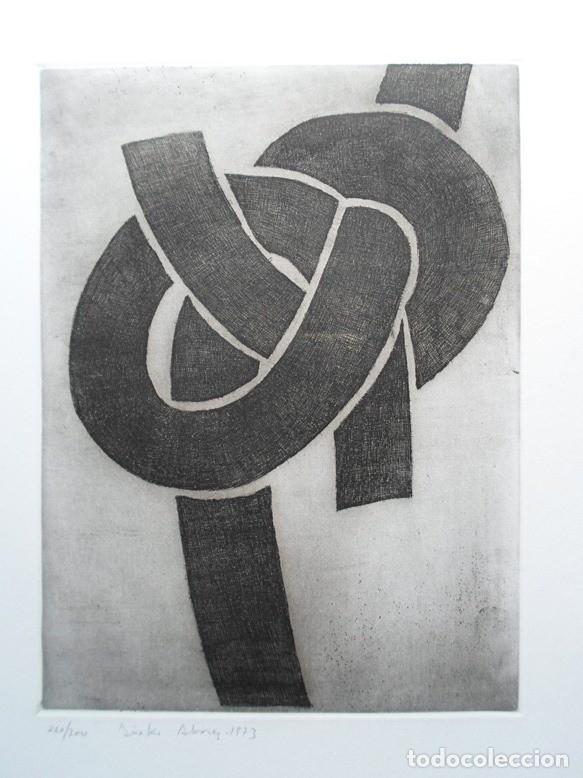 Arte: I&ntilde;aki &Aacute;lvarez Angulo (Burgos Galdakano Vizcaia 1960) grabado 1973 de 40x30 papel 70x53cms firma y n&ordm;