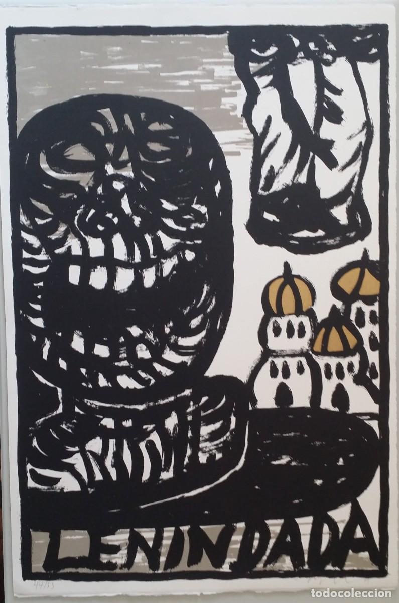 Arte: Klaus Zylla (1953). LENINDADA, 2006. Lin&oacute;leo