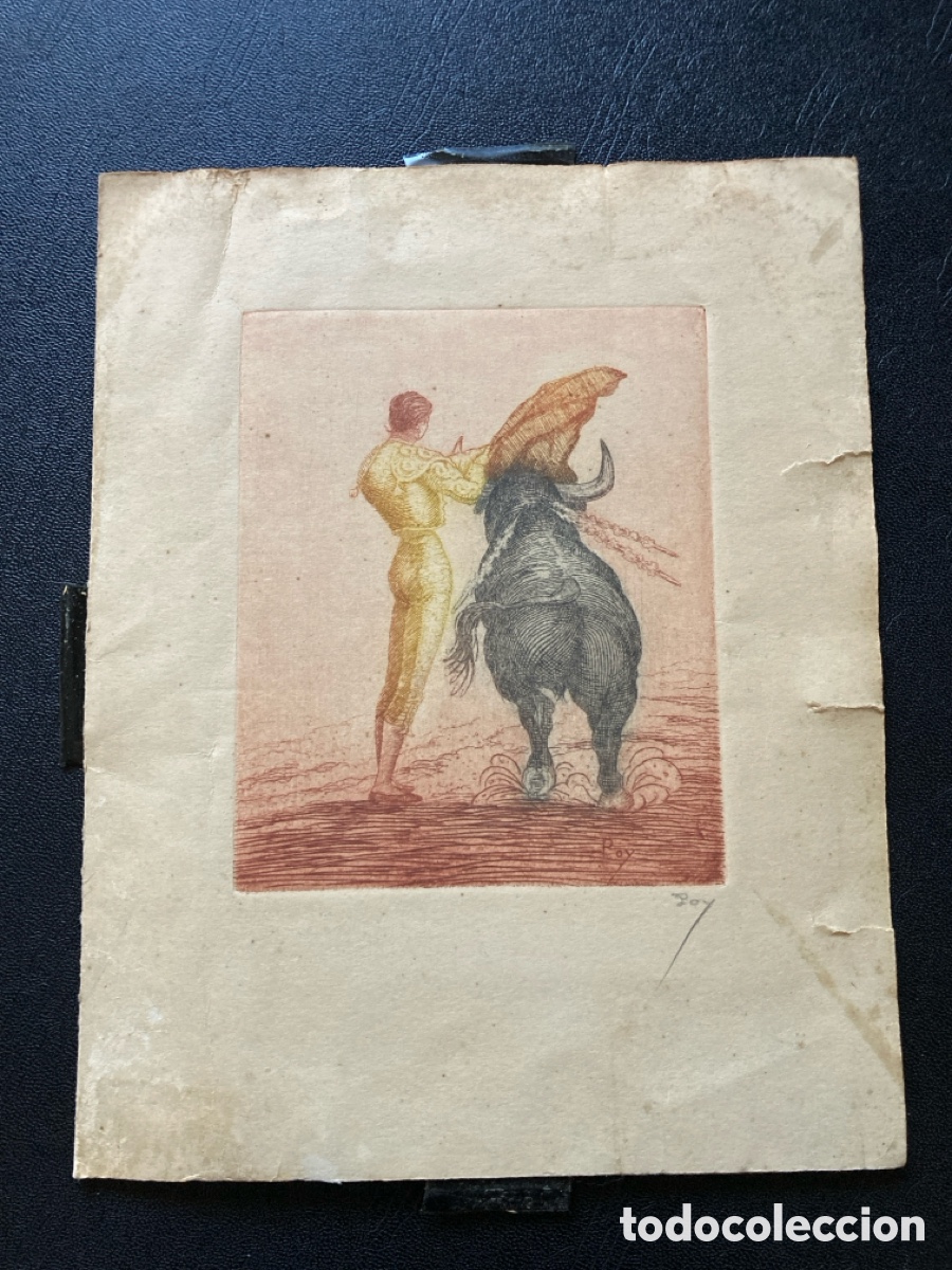 Arte: Antiguo grabado taurino Poy Dalmau