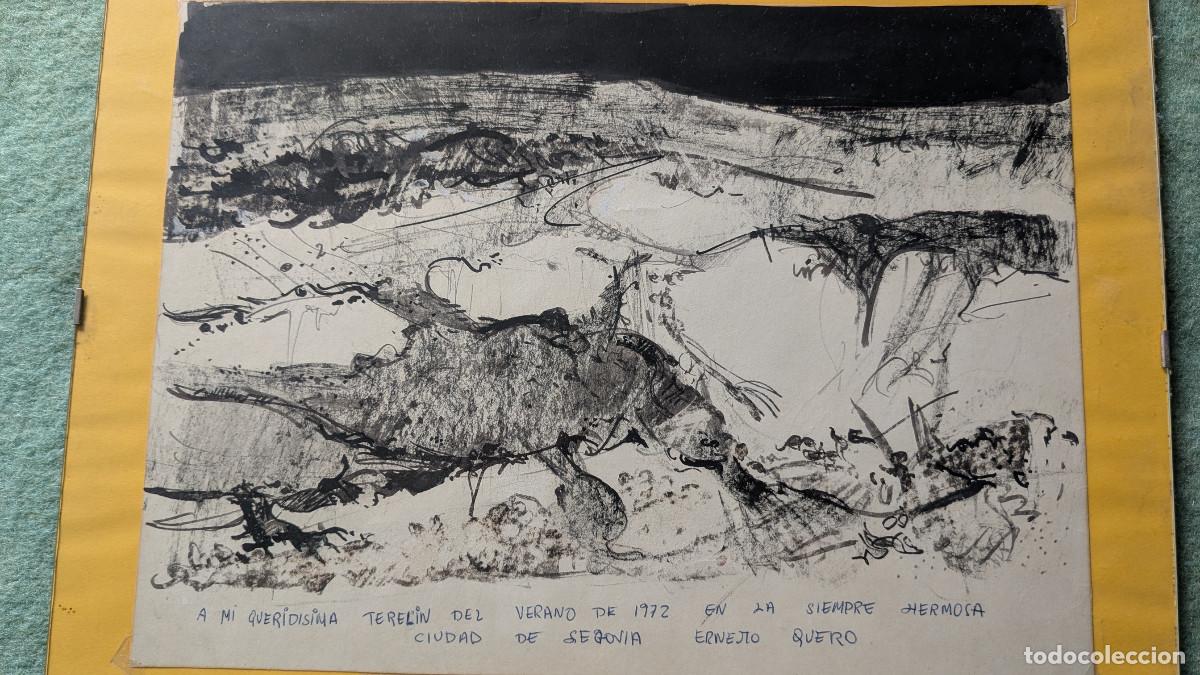 Arte: Ernesto Quero:paisage nocturno tipo lavis S&eacute;govia 1972