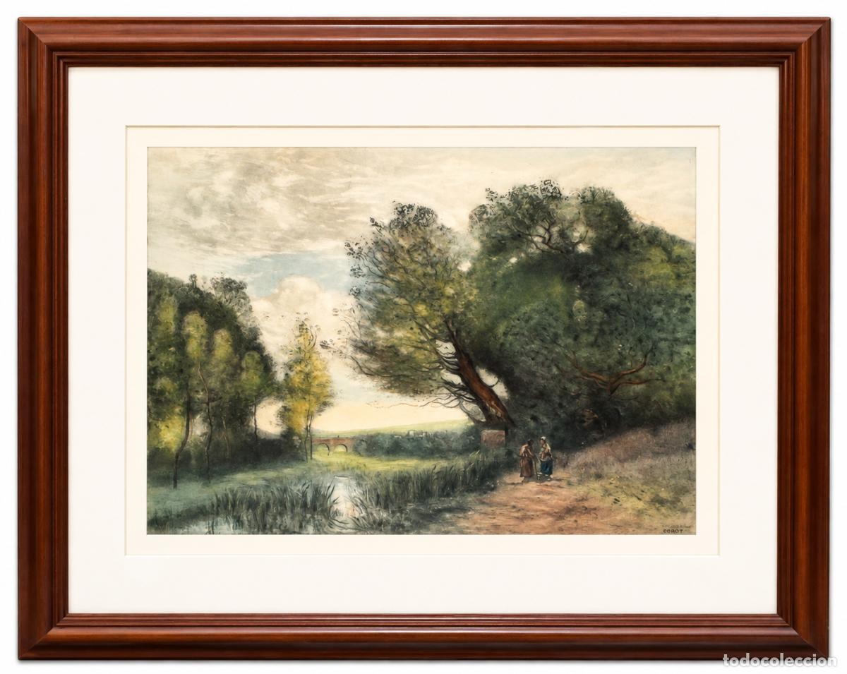 Arte: RICHARD RANFT (1862-1931) AGUAFUERTE SEGUN OBRA DE JEAN-BAPTISTE CAMILLE COROT