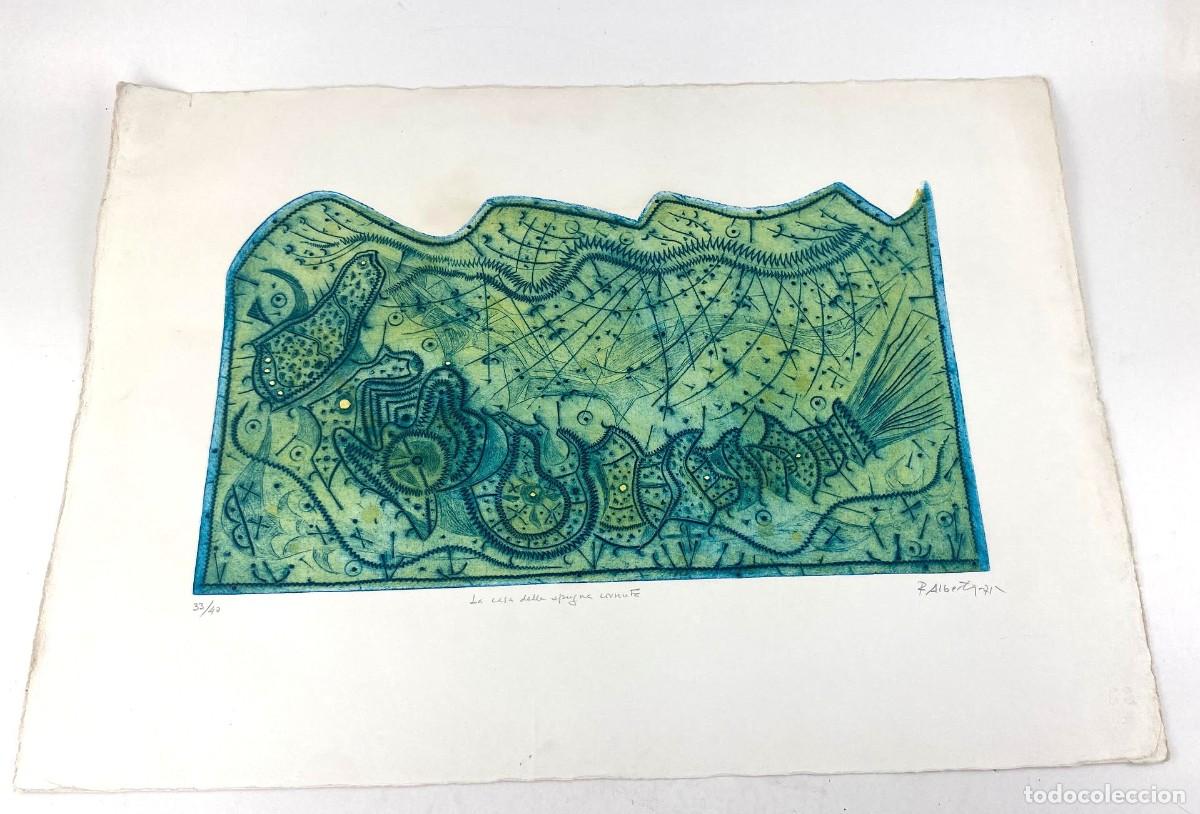 Arte: Rafael Alberti, composici&oacute;n, grabado, aguafuerte, fechado en 1975, tiraje 33 / 50, firmado. 71x50cm