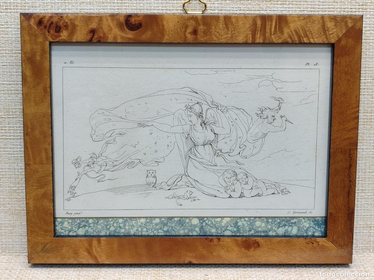 Arte: La Noche de Joseph-Fran&ccedil;ois Ducq . Annales du musee s. XIX. Plancha 18. cuadro. Mitolog&iacute;a.