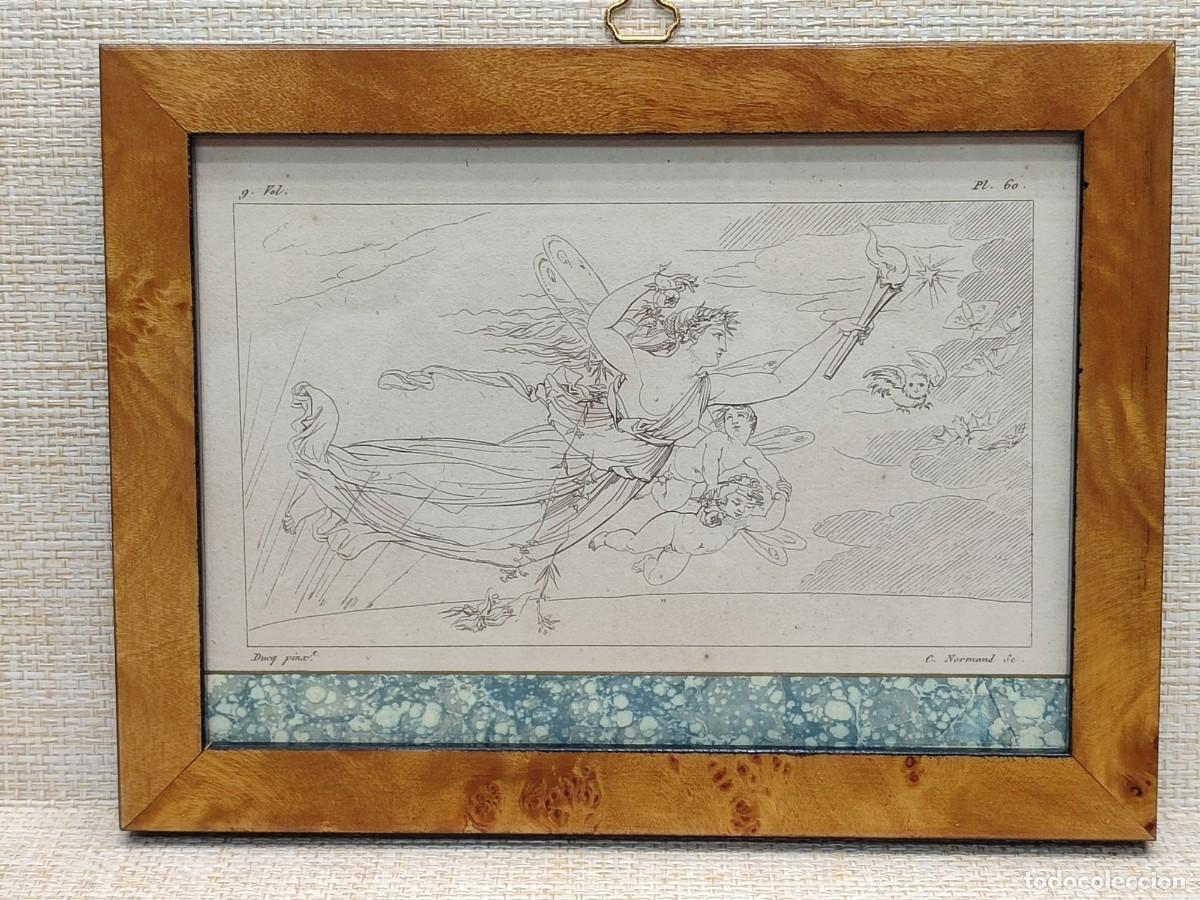 Arte: La Aurora de Joseph-Fran&ccedil;ois Ducq . Annales du musee s. XIX. Plancha 60. cuadro. Mitolog&iacute;a.