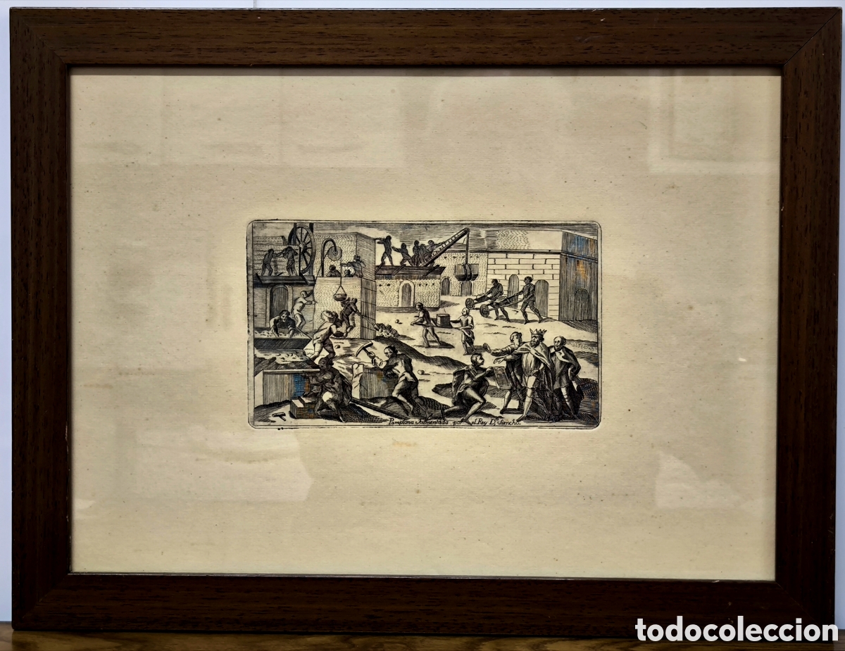 Arte: PRECIOSO GRABADO PAMPLONA 1766