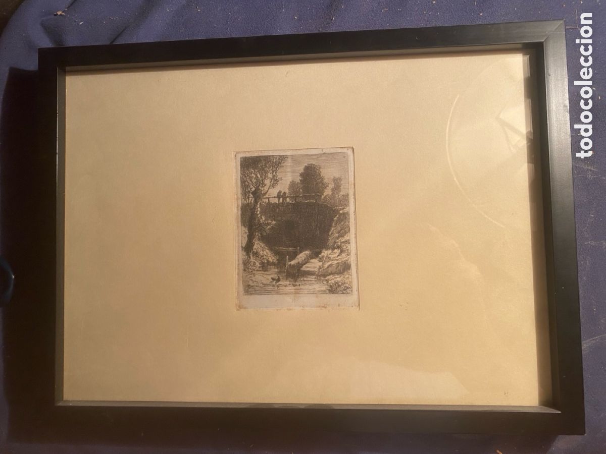 Arte: CARLOS DE HAES (1826&ndash;1898): - GRABADO ORIGINAL AL AGUAFUERTE (S.XIX) -