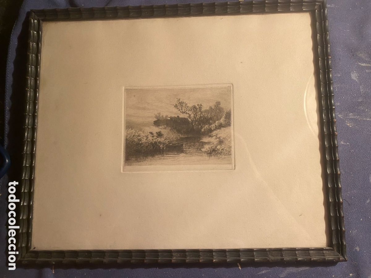 Arte: CARLOS DE HAES (1826&ndash;1898): - GRABADO ORIGINAL AL AGUAFUERTE (S.XIX) -