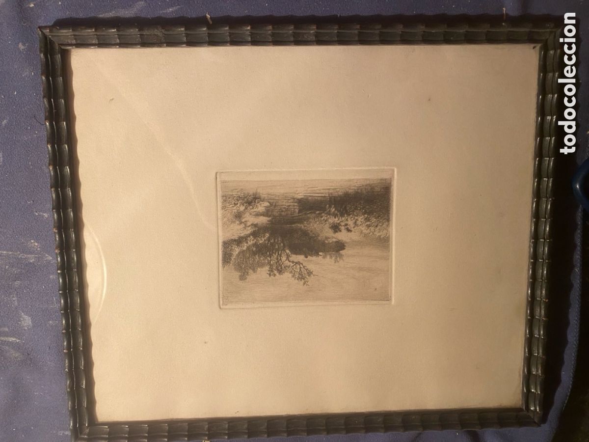 Arte: CARLOS DE HAES (1826&ndash;1898): - GRABADO ORIGINAL AL AGUAFUERTE (S.XIX) -