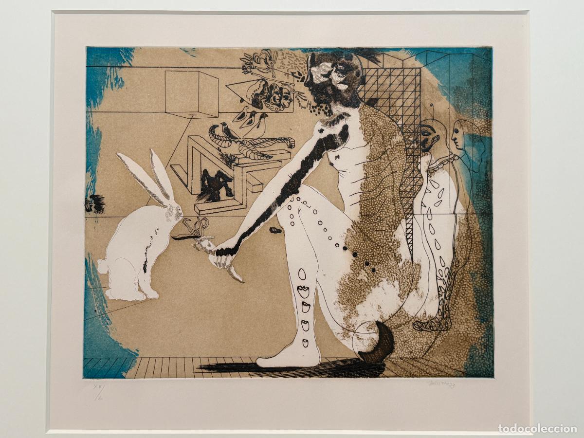 Arte: Jorge Castillo , los pensamientos , grabado 1973 , tirada de 50 unidades , R800