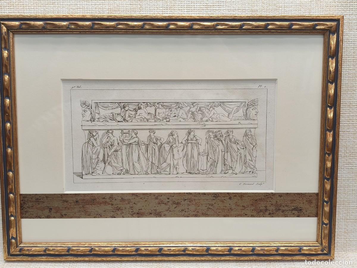 Arte: Las Musas, Bacantes, Ninfas y Faunos . Annales du musee s. XIX. Plancha 2. cuadro. Mitolog&iacute;a.