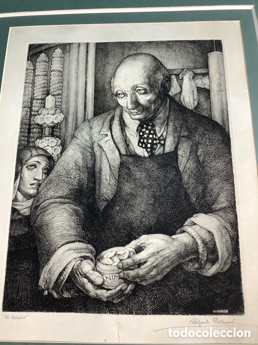 Arte: &ldquo;El cerero&rdquo; grabado de Rafael Pellicer - Foto 3