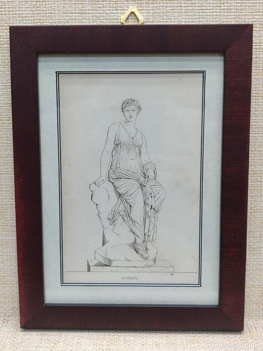 Arte: Euterpe. Musee de peinture et de sculpture. Reveil. s. XIX. cuadro, mitolog&iacute;a.