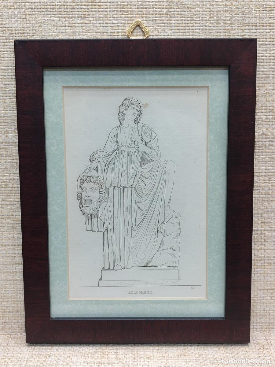 Arte: Melpomene. Musee de peinture et de sculpture. Reveil. s. XIX. Plancha 306. Cuadro, mitolog&iacute;a.