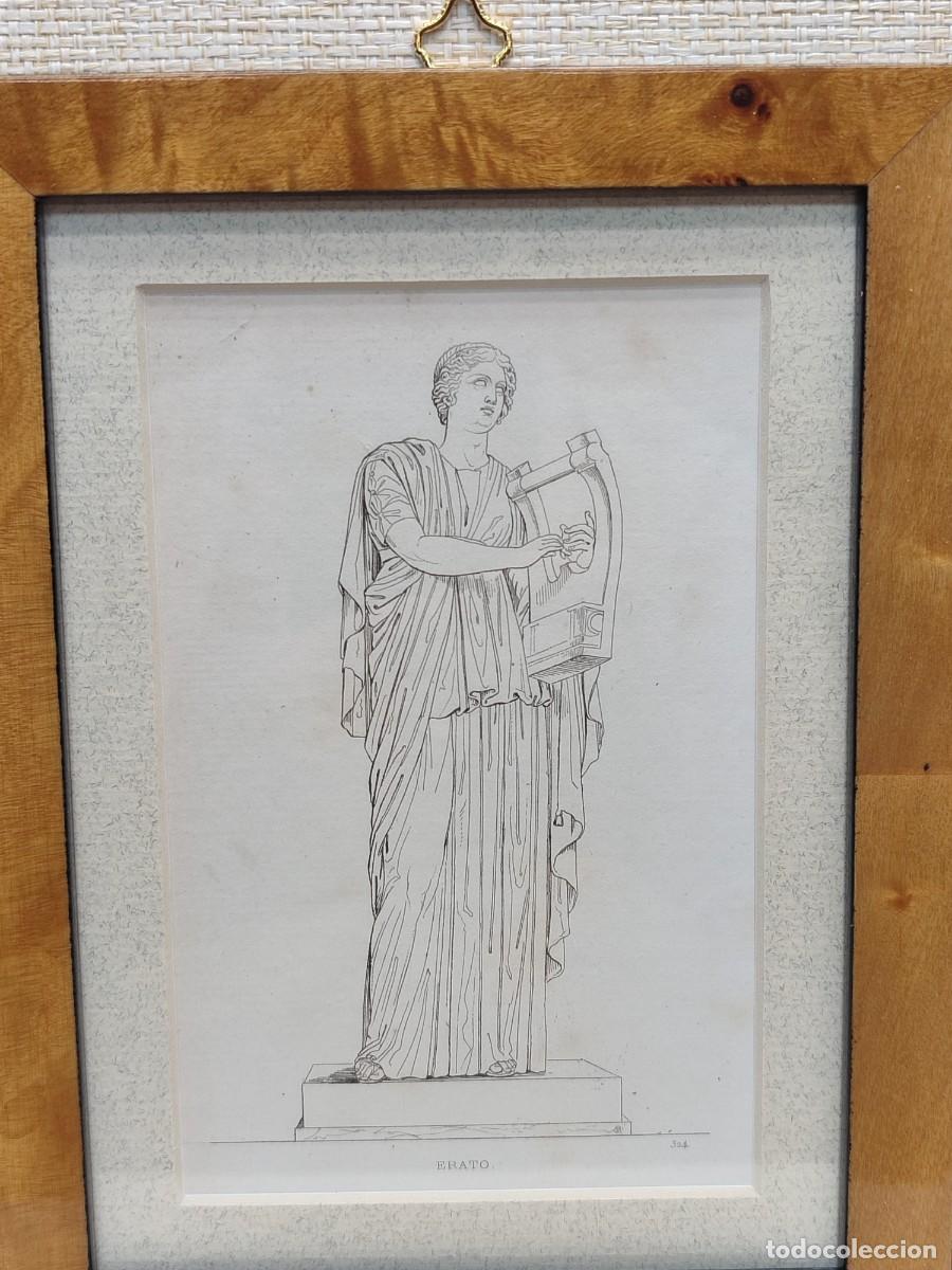 Arte: Erato. Musee de peinture et de sculpture. Reveil. s. XIX. Plancha 324. Cuadro, mitolog&iacute;a.