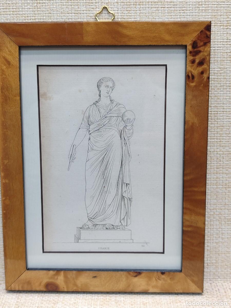 Arte: Urania. Musee de peinture et de sculpture. Reveil. s. XIX. Plancha 342. Cuadro, mitolog&iacute;a.