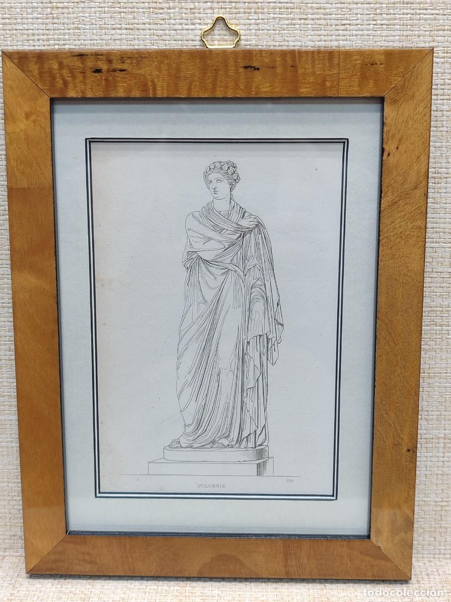 Arte: Polimnia. Musee de peinture et de sculpture. Reveil. s. XIX. Plancha 330. Cuadro, mitolog&iacute;a.