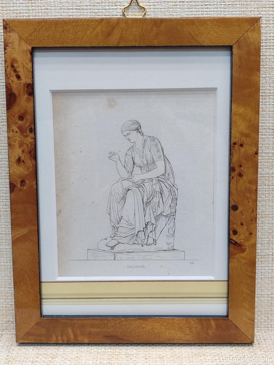 Arte: Caliope. Musee de peinture et de sculpture. Reveil. s. XIX. Plancha 336. Cuadro, mitolog&iacute;a.