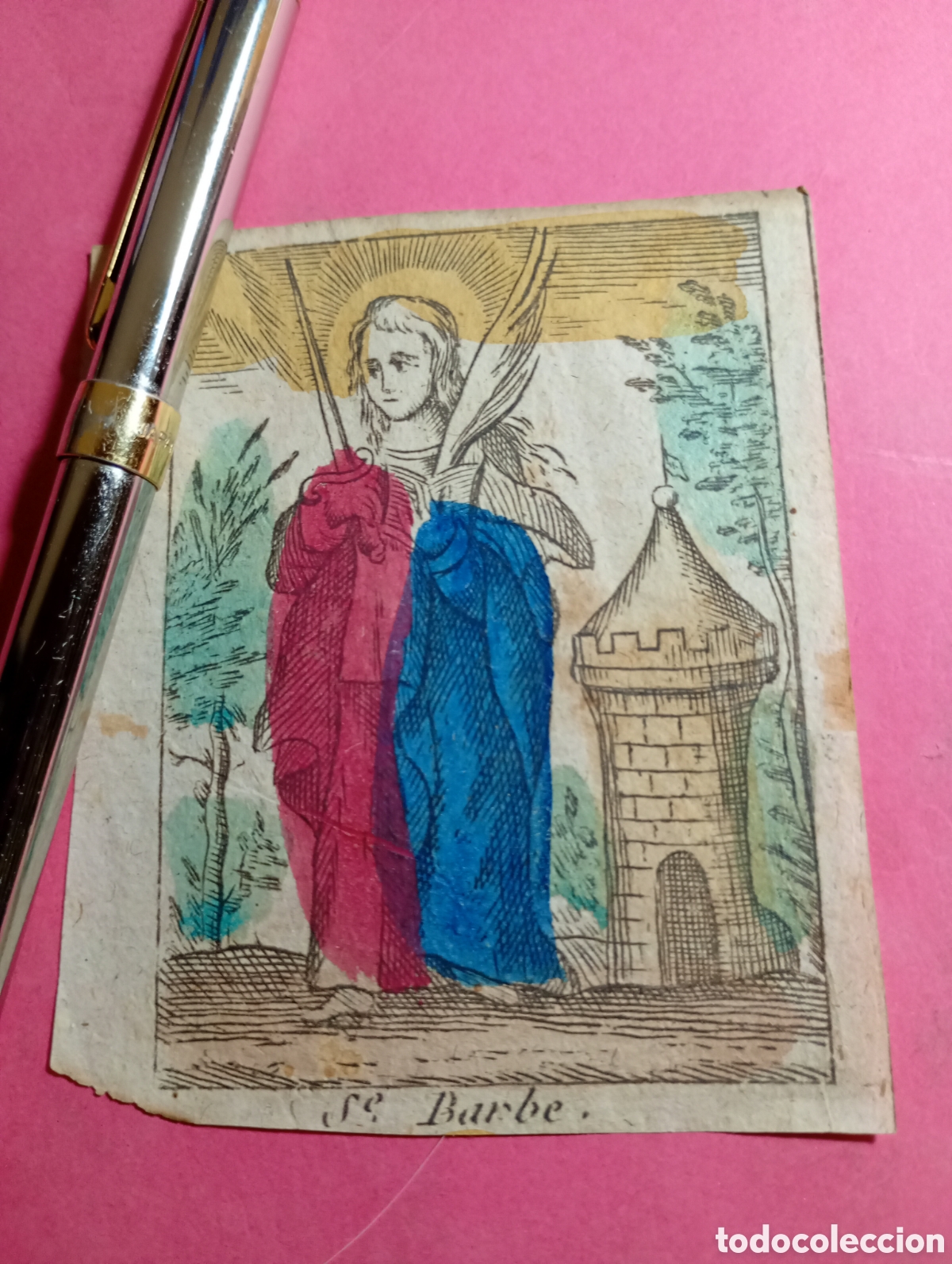 Arte: ANTIGUO Y PEQUE&Ntilde;O GRABADO S. BARBE BARBARA &iquest;?
