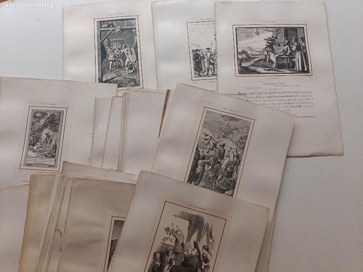 Arte: 42 GRABADOS ICONOGRAF&Iacute;A DE DON QUIJOTE Reproducci&oacute;n Heliogr&aacute;fica y Foto-Tipogr&aacute;fica Lopez Fabra 1879