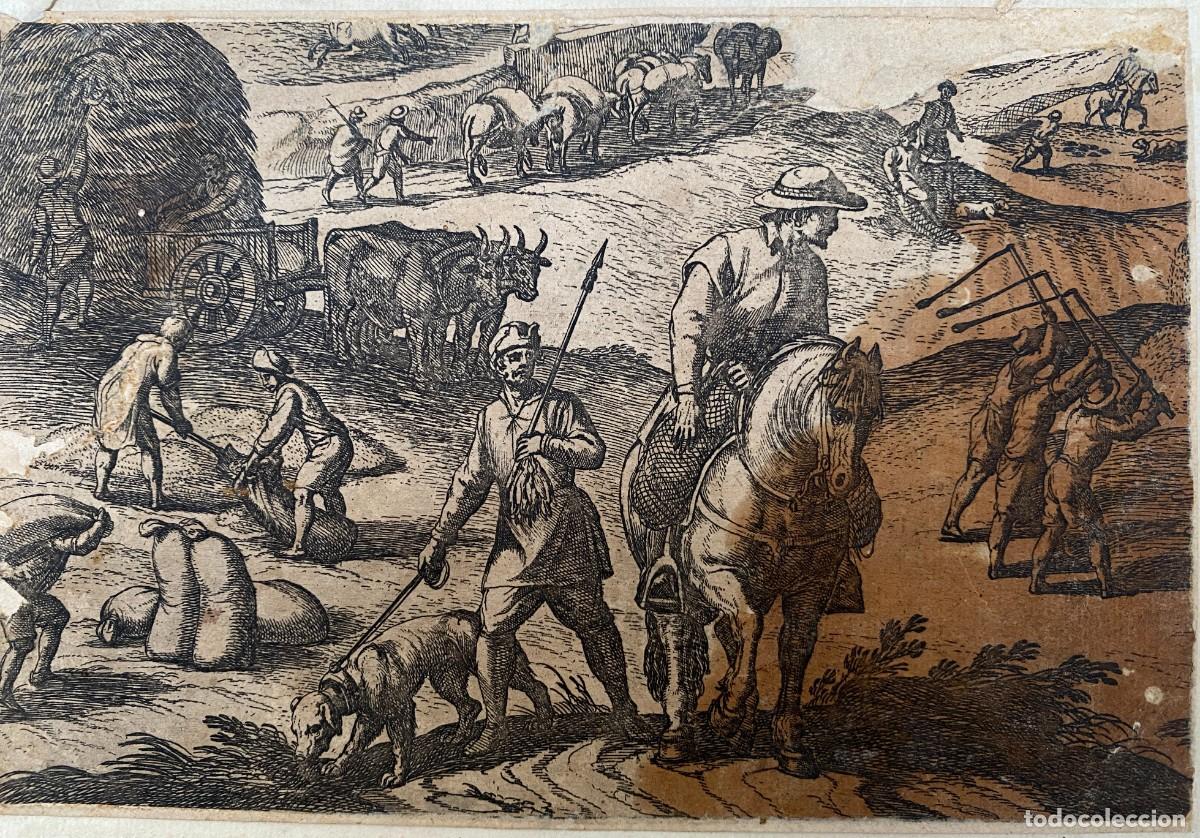Arte: TEMPESTA, Antonio. Fragmento del grabado [LVGLIO]. [1599].