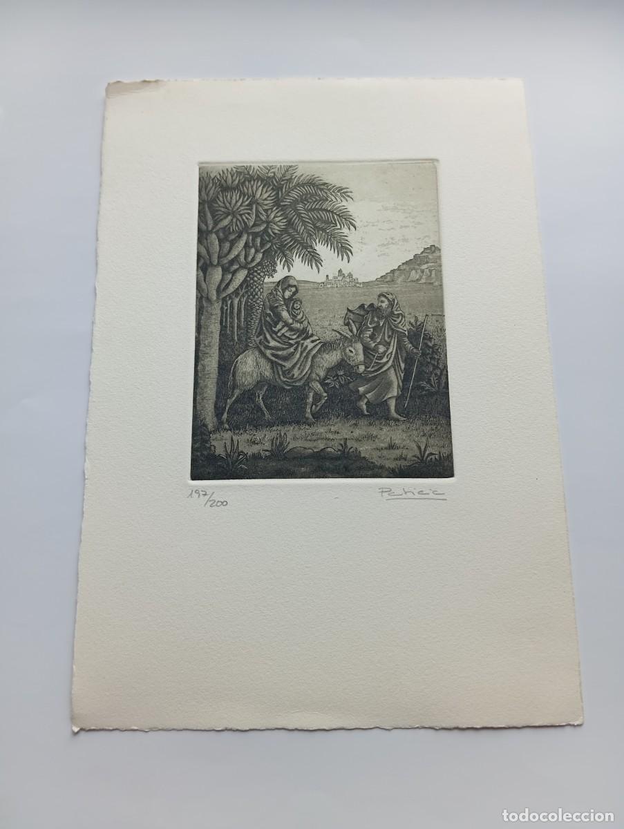 Arte: Patricia Mu&ntilde;oz - Huida a Egipto - Grabado al aguafuerte 197/200 firmado - Liber Ediciones 2012