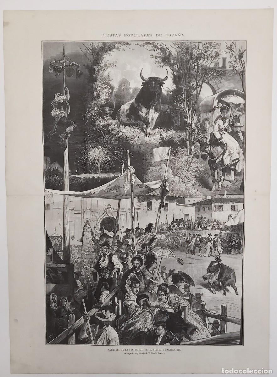 Arte: Fiestas Populares de Espa&ntilde;a. Alegor&iacute;a de la festividad de la Virgen de septiembre (1875)