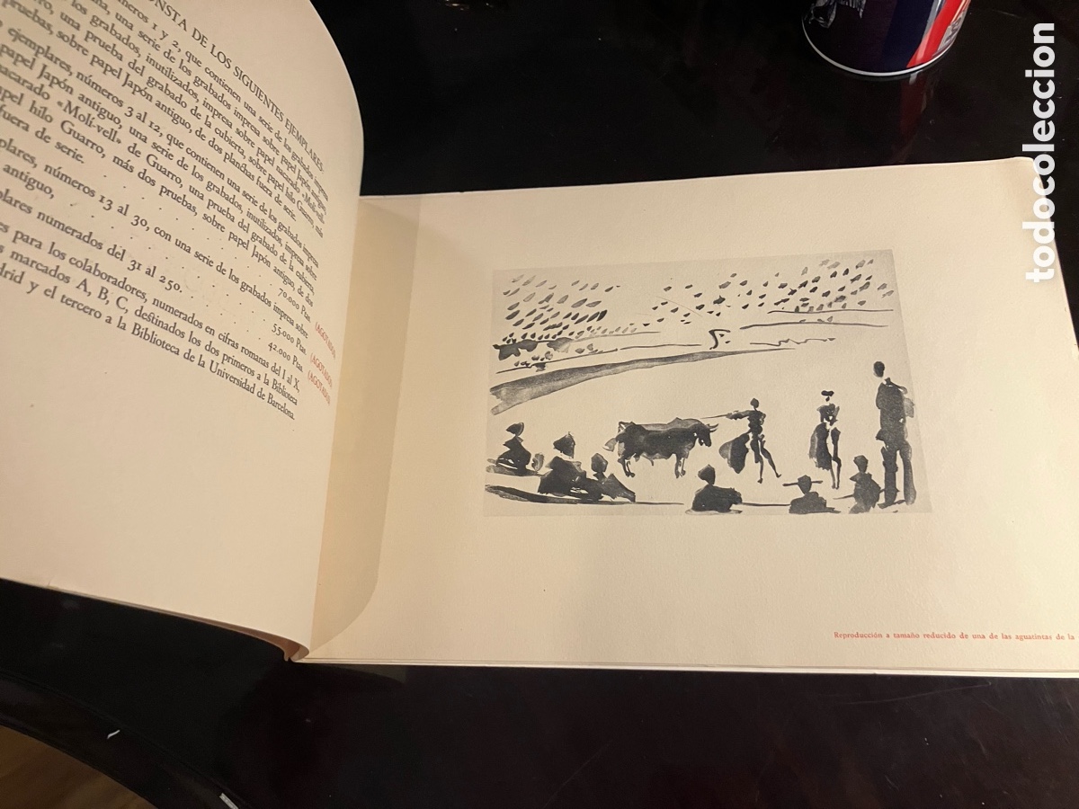 Arte: Raro Folleto de &rdquo; La tauromaquia&rdquo; de Picasso por Gustavo Gili. Con grabado inserto. 1959