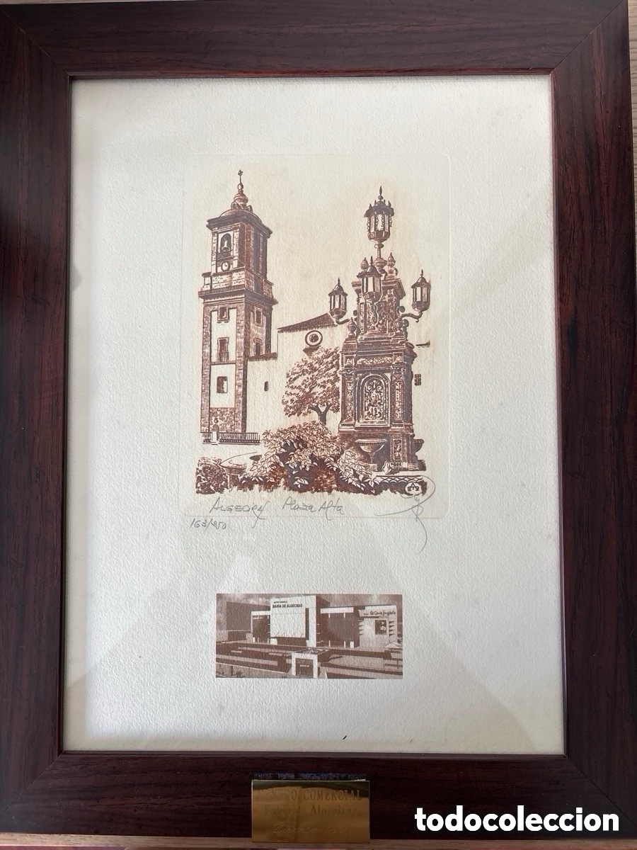 Art: Grabado firmado y numerado Algeciras, Plaza Alta (A17)