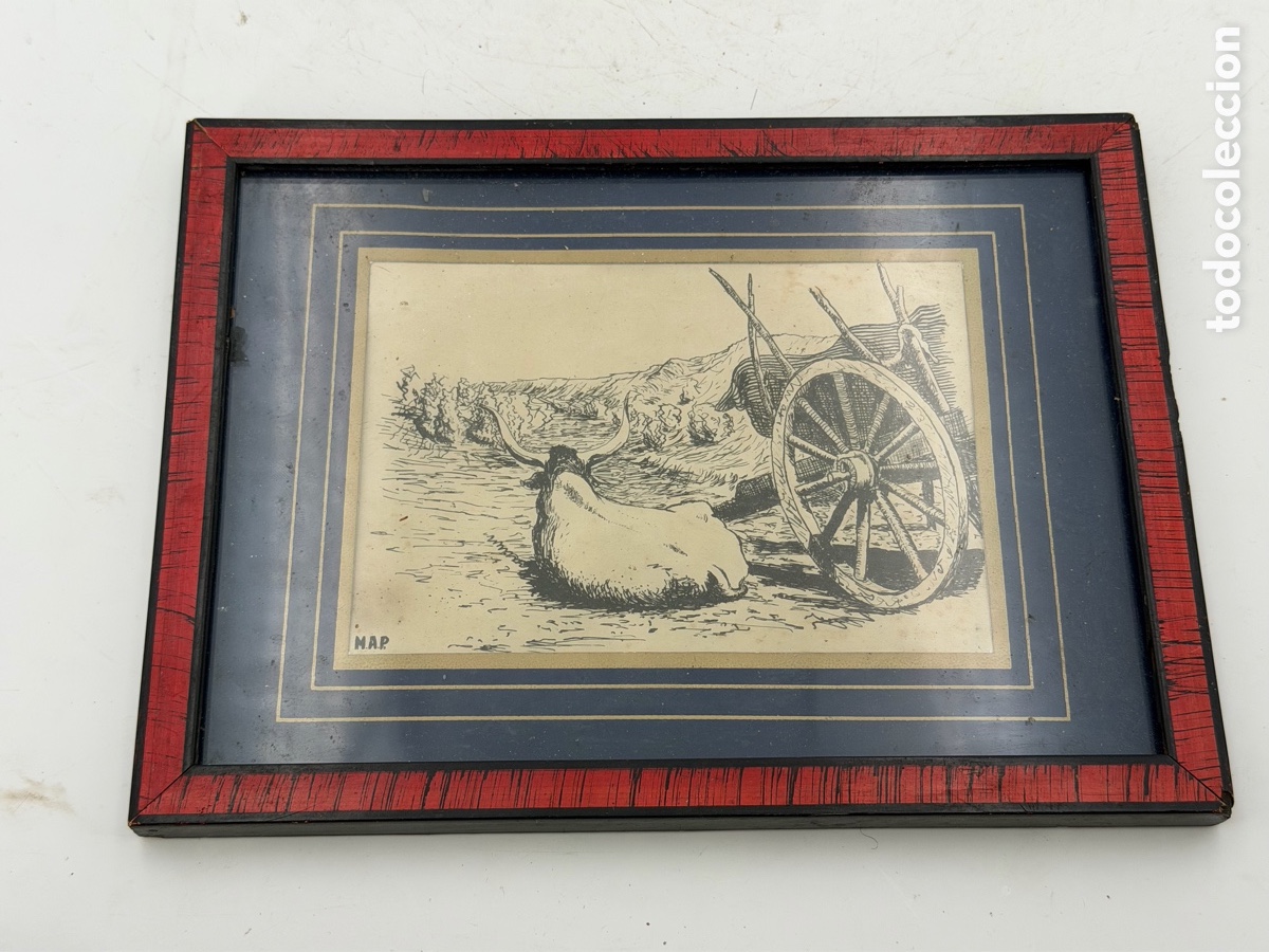Arte: Grabado Antiguo Firmado - Foto 2