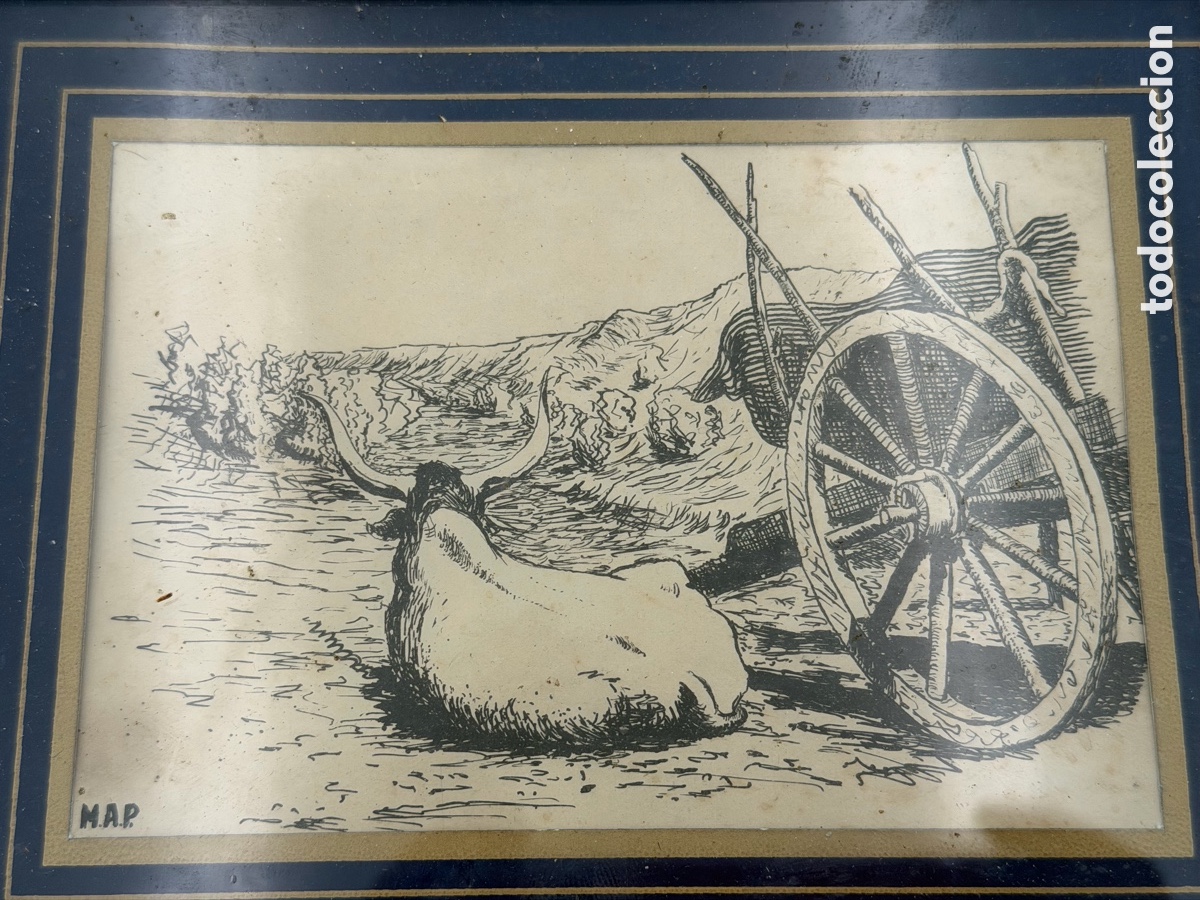 Arte: Grabado Antiguo Firmado - Foto 4